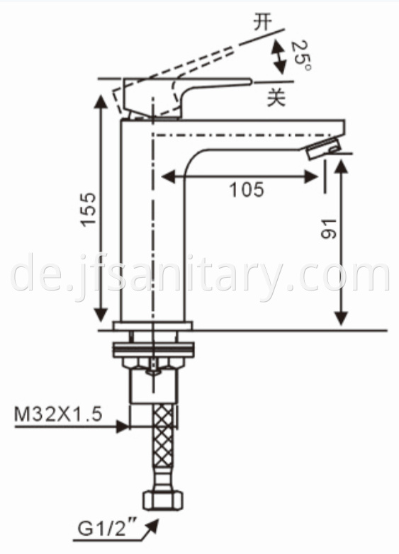 Size Of Water Tap For Wash Basin